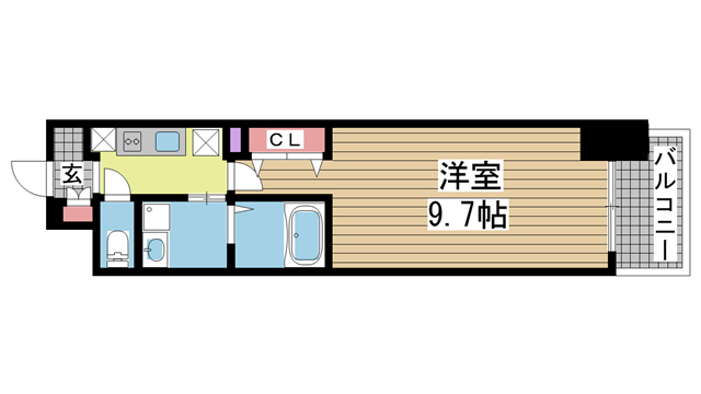 神戸市中央区日暮通(阪神本線春日野道)のマンション賃貸物件 間取画像
