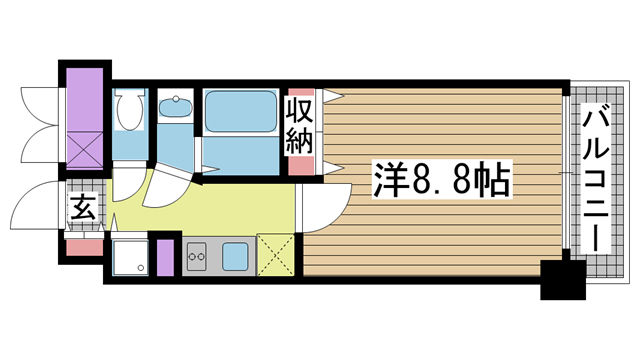 神戸市中央区吾妻通(JR東海道本線(近畿)三ノ宮)のマンション賃貸物件 間取画像