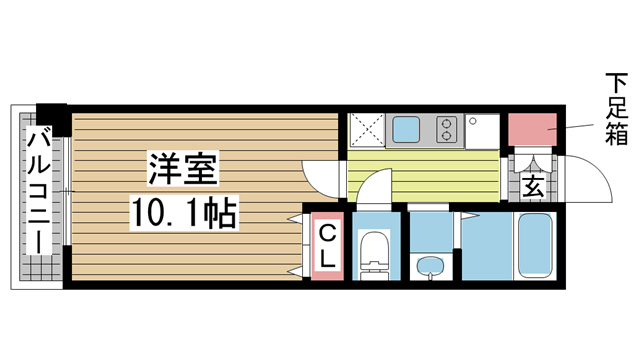 神戸市中央区磯上通(JR東海道本線(近畿)三ノ宮)のマンション賃貸物件 間取画像