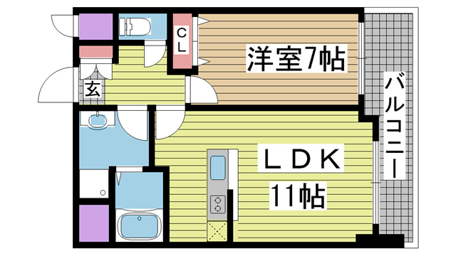 神戸市中央区生田町(JR東海道本線(近畿)三ノ宮)のマンション賃貸物件 間取画像