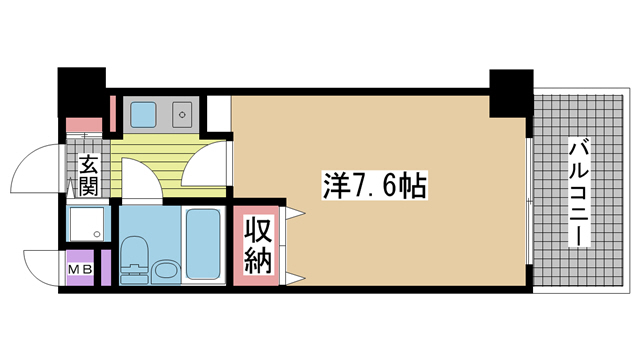 神戸市中央区東雲通(阪急神戸線春日野道)のマンション賃貸物件 間取画像