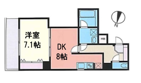 神戸市中央区雲井通(JR東海道本線(近畿)三ノ宮)のマンション賃貸物件 間取画像