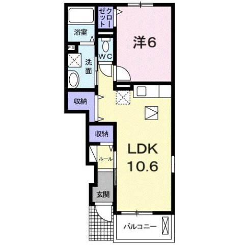 神戸市北区道場町道場(神戸電鉄三田線神鉄道場)のアパート賃貸物件 間取画像