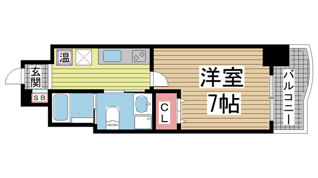 神戸市中央区海岸通(JR東海道本線(近畿)元町)のマンション賃貸物件 間取画像