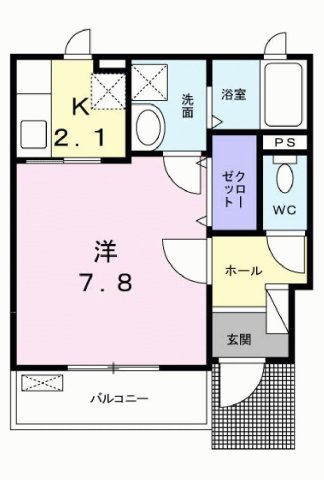 西宮市広田町(阪急神戸線西宮北口)のアパート賃貸物件 間取画像