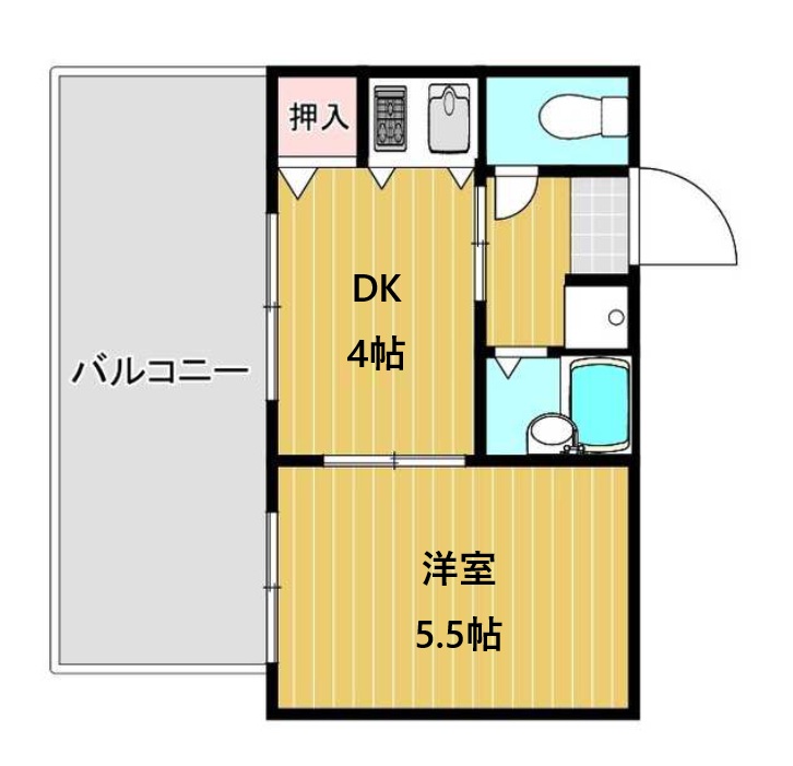 神戸市中央区楠町(JR東海道本線(近畿)神戸)のマンション賃貸物件 間取画像