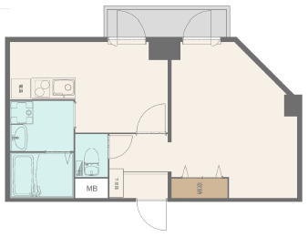 神戸市中央区磯上通(JR東海道本線(近畿)三ノ宮)のマンション賃貸物件 間取画像
