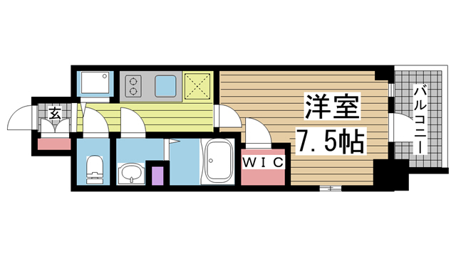 神戸市中央区中町通(JR東海道本線(近畿)神戸)のマンション賃貸物件 間取画像