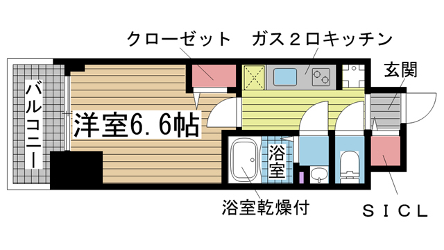 神戸市兵庫区西出町(JR東海道本線(近畿)神戸)のマンション賃貸物件 間取画像