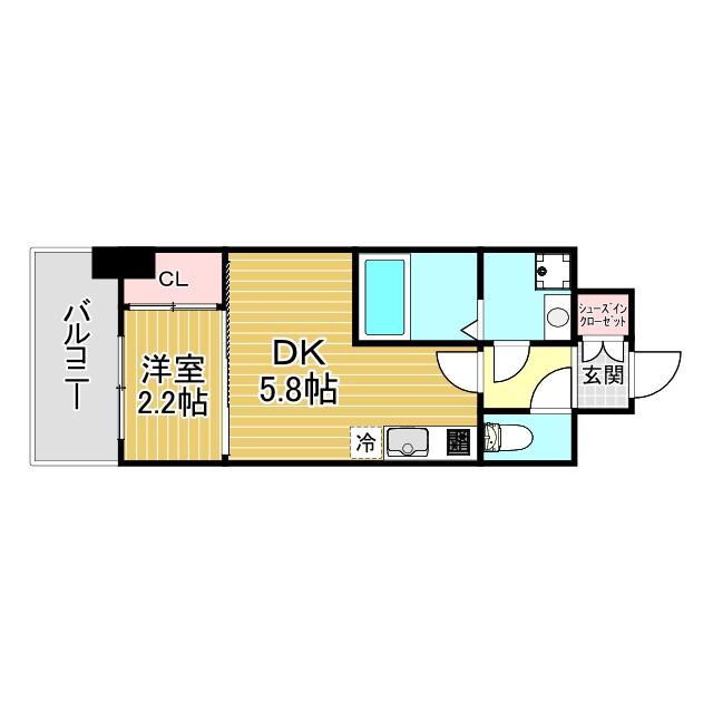 神戸市兵庫区西多聞通(JR東海道本線(近畿)神戸)のマンション賃貸物件 間取画像