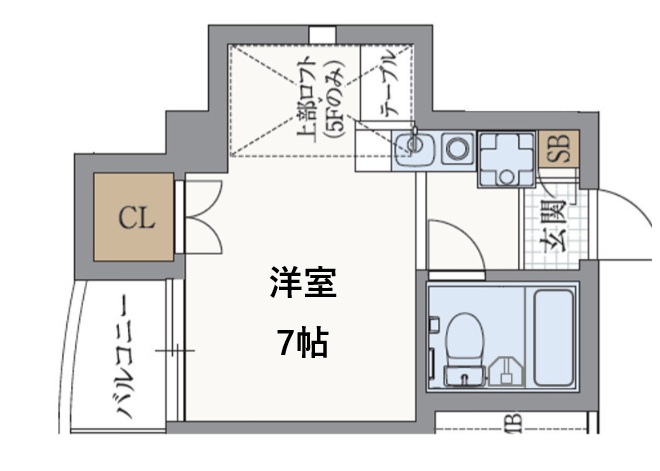 神戸市灘区八幡町(阪急神戸線六甲)のマンション賃貸物件 間取画像