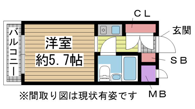 神戸市灘区友田町(阪神本線新在家)のマンション賃貸物件 間取画像