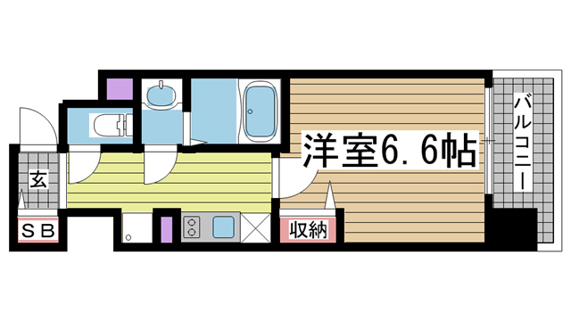 神戸市中央区海岸通(JR東海道本線(近畿)元町)のマンション賃貸物件 間取画像