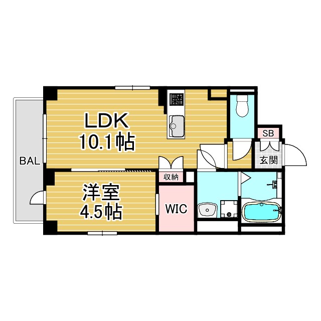 神戸市中央区古湊通(JR東海道本線(近畿)神戸)のマンション賃貸物件 間取画像