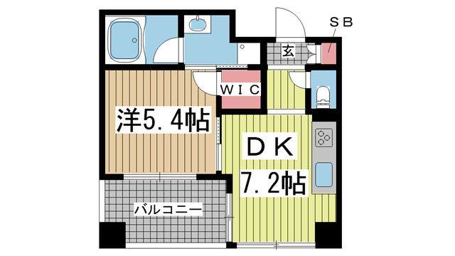神戸市中央区加納町(JR東海道本線(近畿)三ノ宮)のマンション賃貸物件 間取画像