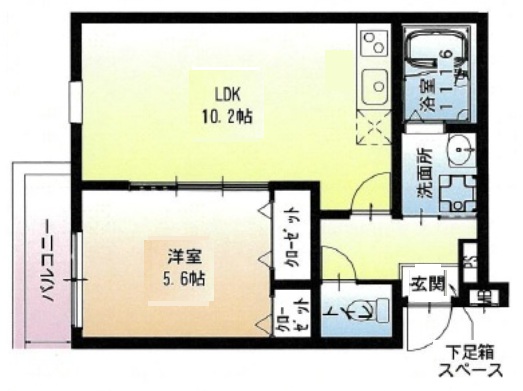神戸市兵庫区須佐野通(JR山陽本線兵庫)のアパート賃貸物件 間取画像