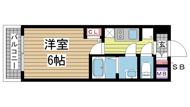 神戸市中央区布引町(JR東海道本線(近畿)三ノ宮)のマンション賃貸物件 間取画像