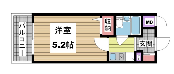 神戸市中央区浜辺通(JR東海道本線(近畿)三ノ宮)のマンション賃貸物件 間取画像