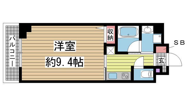 神戸市中央区生田町(JR東海道本線(近畿)三ノ宮)のマンション賃貸物件 間取画像