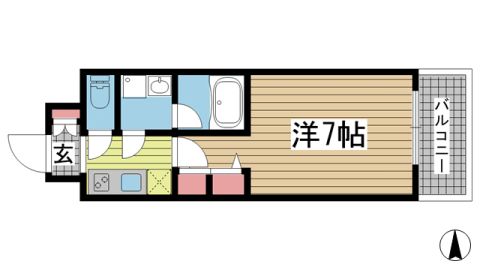 神戸市中央区加納町(JR東海道本線(近畿)三ノ宮)のマンション賃貸物件 間取画像