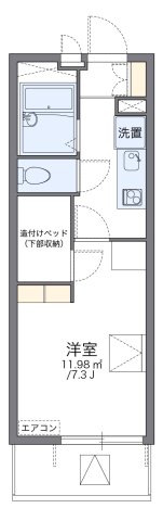 西宮市山口町金仙寺(神戸電鉄三田線岡場)のマンション賃貸物件 間取画像