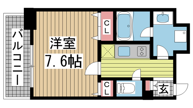 神戸市中央区栄町通(神戸市営地下鉄海岸線みなと元町)のマンション賃貸物件 間取画像