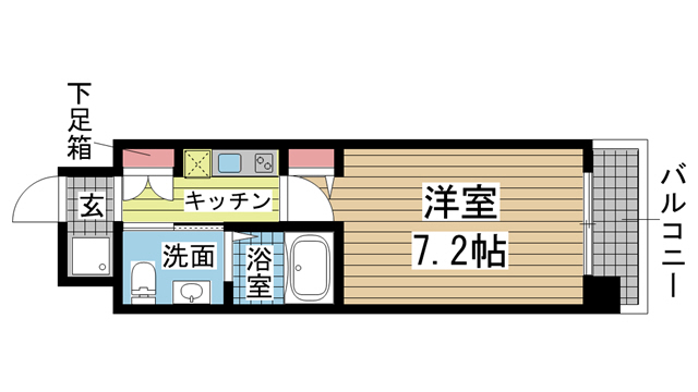 神戸市兵庫区本町(JR東海道本線(近畿)神戸)のマンション賃貸物件 間取画像
