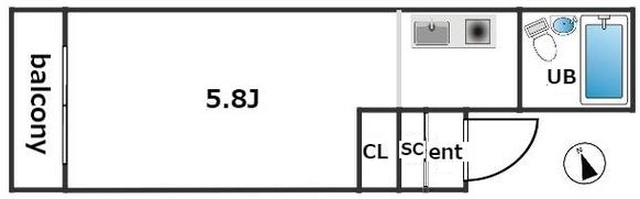 神戸市灘区桜口町(JR東海道本線(近畿)六甲道)のマンション賃貸物件 間取画像