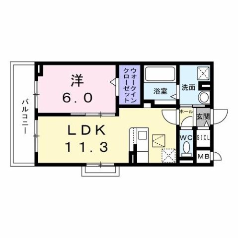 神戸市垂水区西舞子(山陽電鉄線西舞子)のアパート賃貸物件 間取画像
