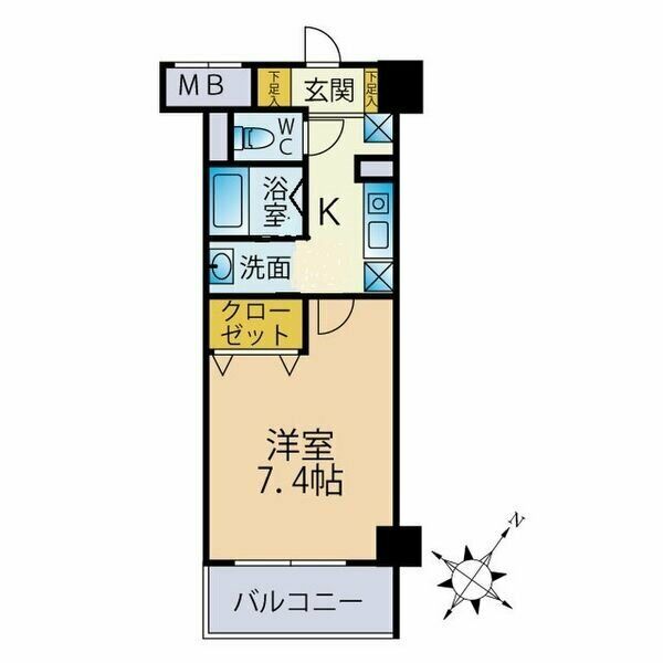 神戸市須磨区養老町(山陽電鉄線板宿)のマンション賃貸物件 間取画像