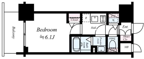 神戸市中央区布引町(JR東海道本線(近畿)三ノ宮)のマンション賃貸物件 間取画像