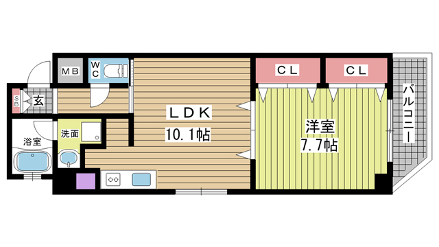 神戸市東灘区住吉宮町(JR東海道本線(近畿)住吉)のマンション賃貸物件 間取画像