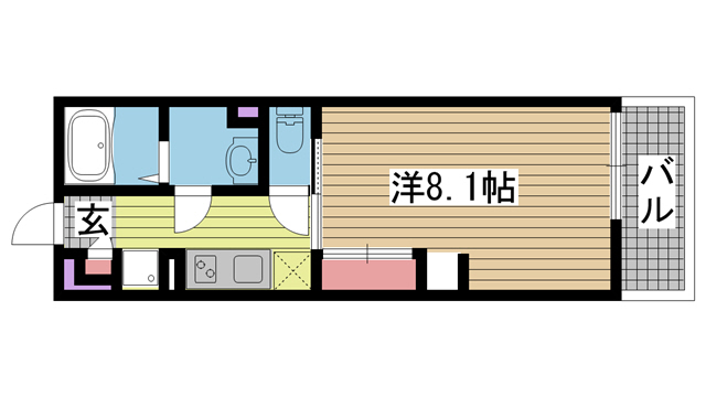 神戸市兵庫区駅南通(JR山陽本線兵庫)のマンション賃貸物件 間取画像