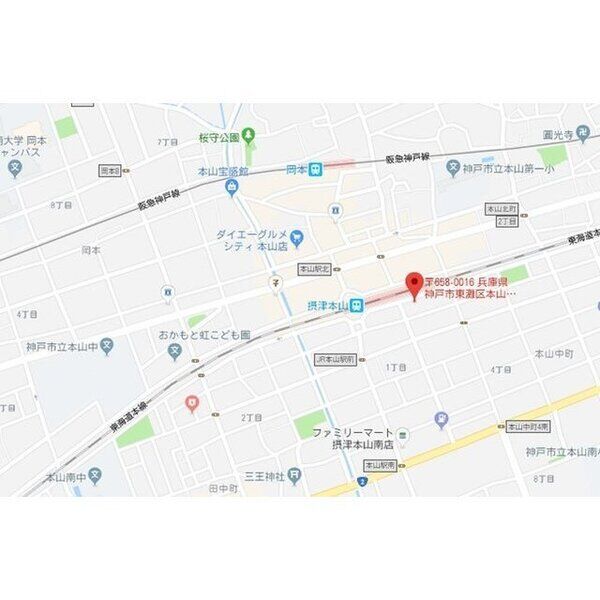 神戸市東灘区本山中町(JR東海道本線(近畿)摂津本山)のマンション賃貸物件 間取画像