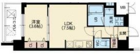 神戸市灘区倉石通(阪急神戸線王子公園)のマンション賃貸物件 間取画像