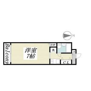 神戸市灘区浜田町(JR東海道本線(近畿)六甲道)のマンション賃貸物件 間取画像