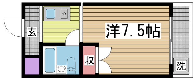 神戸市灘区烏帽子町(JR東海道本線(近畿)六甲道)のマンション賃貸物件 間取画像