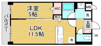 神戸市東灘区御影塚町(阪神本線石屋川)のマンション賃貸物件 間取画像