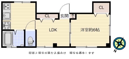 神戸市中央区大日通(JR東海道本線(近畿)灘)のマンション賃貸物件 間取画像