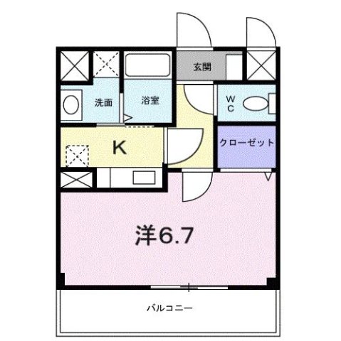 西宮市山口町下山口(神戸電鉄三田線田尾寺)のマンション賃貸物件 間取画像