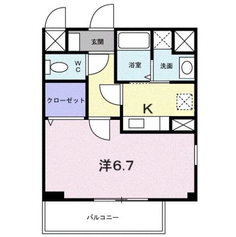西宮市山口町下山口(神戸電鉄三田線田尾寺)のマンション賃貸物件 間取画像