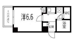 神戸市兵庫区永沢町(JR東海道本線(近畿)神戸)のマンション賃貸物件 間取画像
