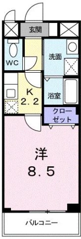 神戸市中央区日暮通(JR東海道本線(近畿)三ノ宮)のマンション賃貸物件 間取画像