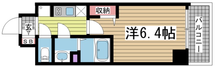 神戸市中央区相生町(JR東海道本線(近畿)神戸)のマンション賃貸物件 間取画像