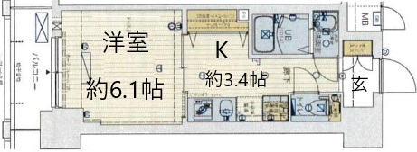 神戸市中央区大日通(阪急神戸線春日野道)のマンション賃貸物件 間取画像