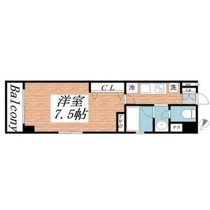 神戸市兵庫区上沢通(神戸市営地下鉄線湊川公園)のマンション賃貸物件 間取画像