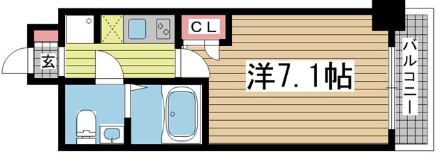 神戸市中央区御幸通(JR東海道本線(近畿)三ノ宮)のマンション賃貸物件 間取画像