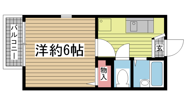 神戸市灘区深田町(JR東海道本線(近畿)六甲道)のアパート賃貸物件 間取画像