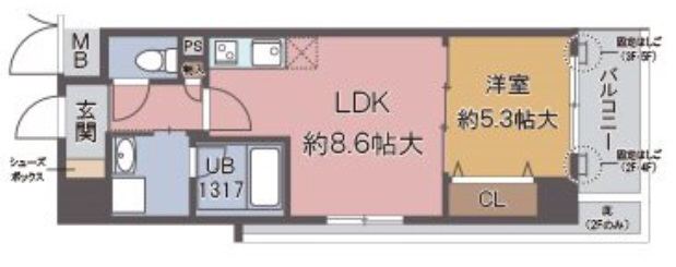 神戸市東灘区森南町(JR東海道本線(近畿)甲南山手)のマンション賃貸物件 間取画像