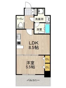 神戸市兵庫区三川口町(JR山陽本線兵庫)のマンション賃貸物件 間取画像